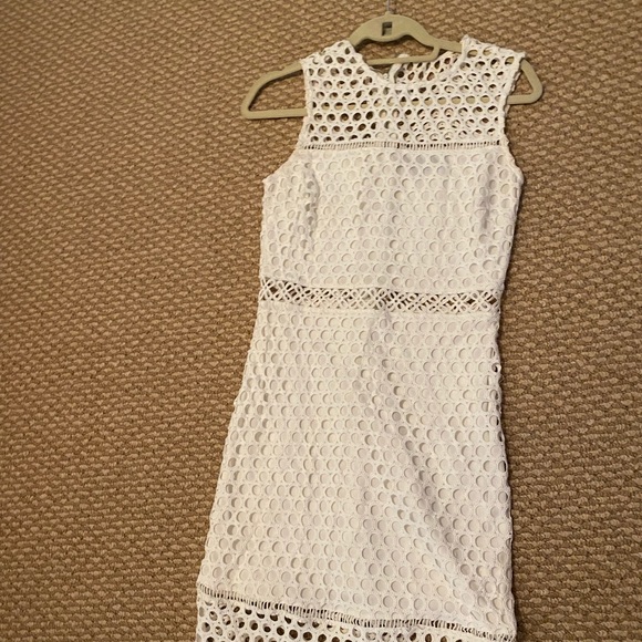 Lulus Dawn of Love White Crochet lace midi- small - Picture 7 of 7